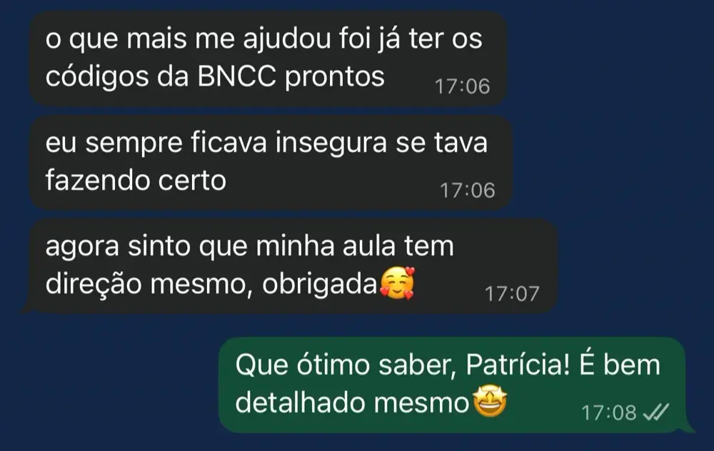 Feedback real de professor via WhatsApp 2